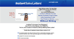 Desktop Screenshot of instantsalesletters.com